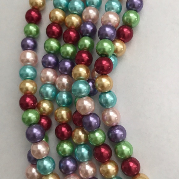 12 STRANDS of MULTI COLORED BEADS & EARRING SET - Picture 5 of 8